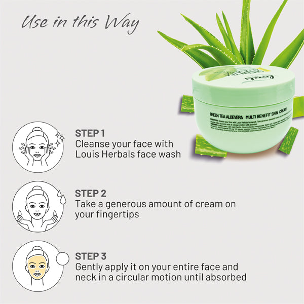 Green Tea Aloevera Multi Benefit Skin Cream