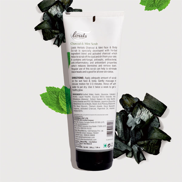 Mint Charcoal Purifying & Refresh Face & Body Scrub