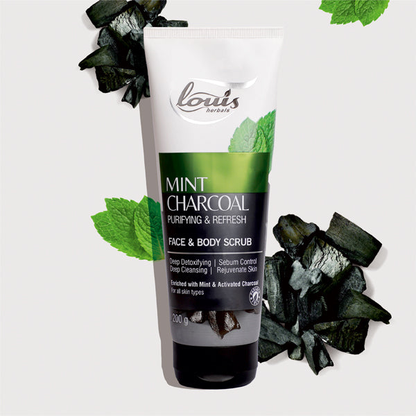 Mint Charcoal Purifying & Refresh Face & Body Scrub