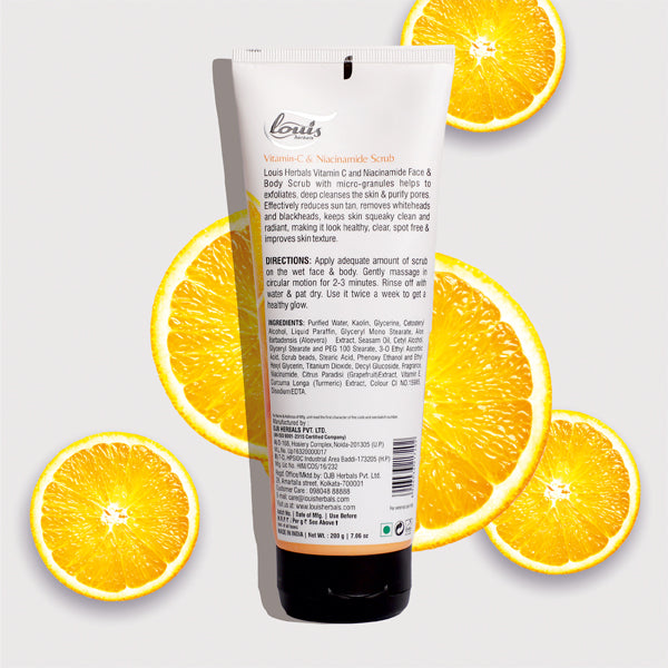 Vitamin-C Niacinamide Skin Brightening Face & Body Scrub