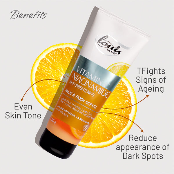 Vitamin-C Niacinamide Skin Brightening Face & Body Scrub