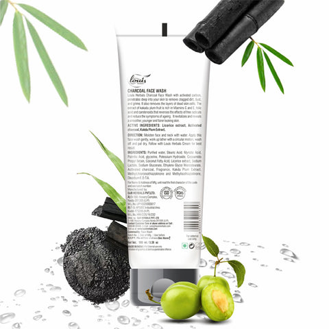 Louis Herbals Charcoal Detoxifying & Oil Control Face Wash for oily skin care