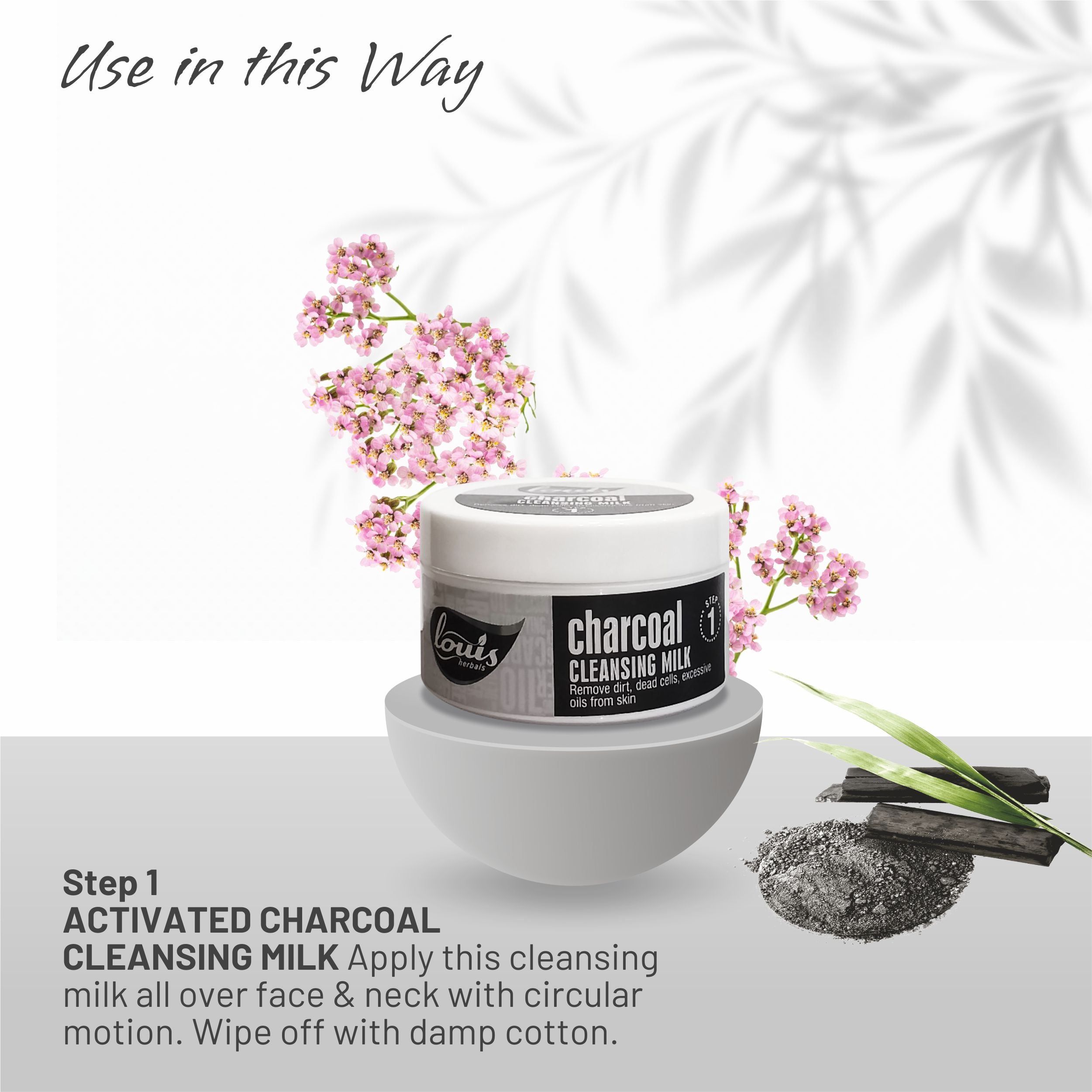 Louis Herbals Charcoal Detoxifying & Oil Control Facial Kit benefits – controls oil, removes blackheads, detoxifies skin for clearer complexion