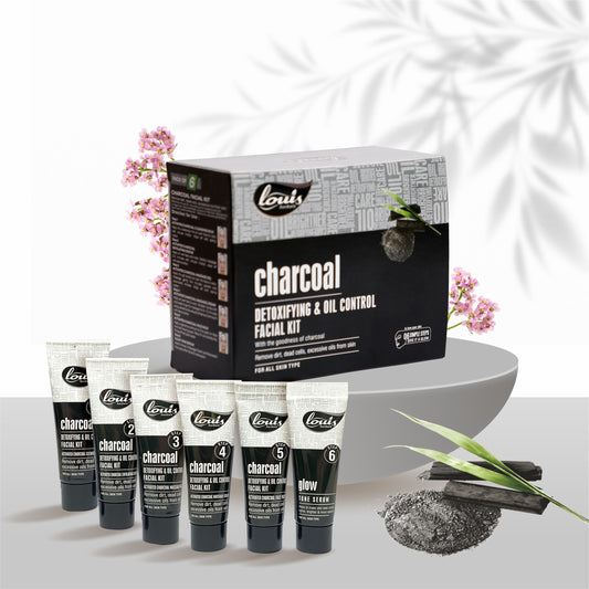 Louis Herbals Charcoal Detoxifying Oil Control Facial Kit – activated charcoal deep cleanse for acne and oil reduction