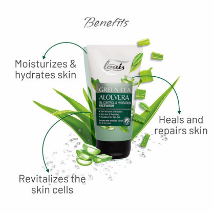 Green Tea Aloevera Oil Control & Hydration Facewash