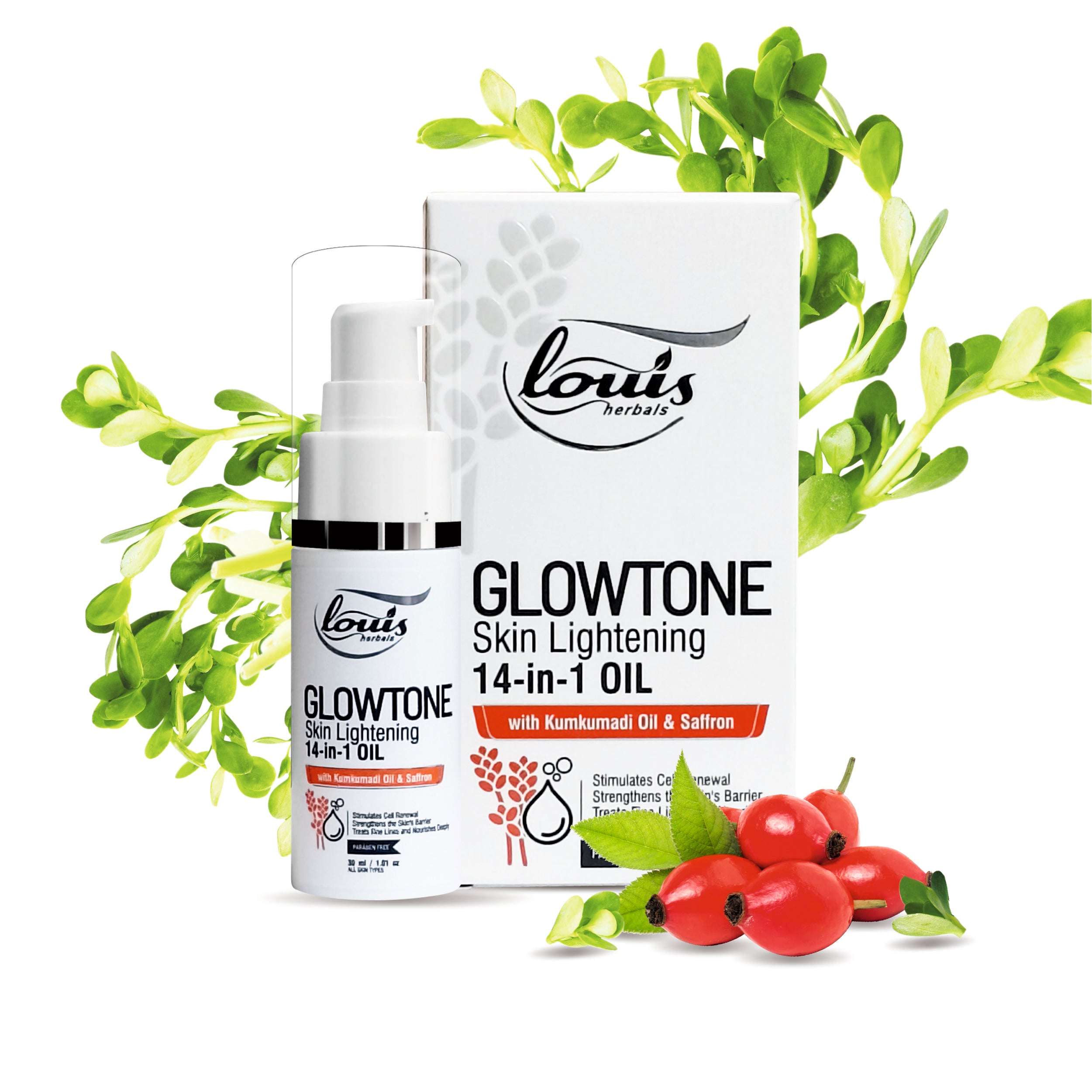 Glowtone Skin Lightening 14-in-1 Oil-Louis Herbals 
