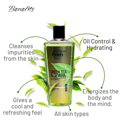 Green Tea Aloevera Oil Control And Hydration Body Wash