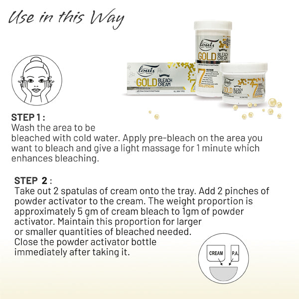 Louis Herbals Gold Beach Cream Using Instruction