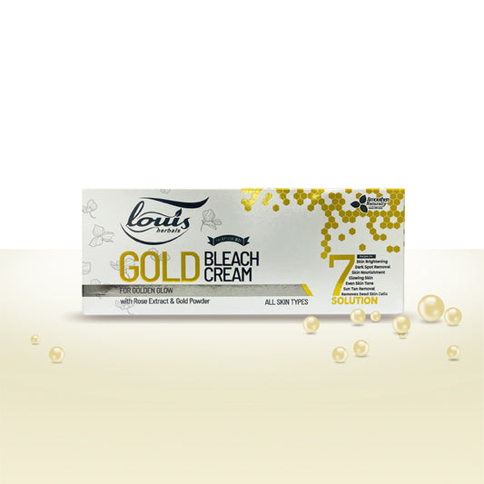 Louis Herbals Gold Bleach Cream product – Skin lightening & brightening face bleach with golden radiance