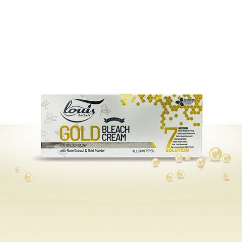Louis Herbals Gold Bleach Cream product – Skin lightening & brightening face bleach with golden radiance