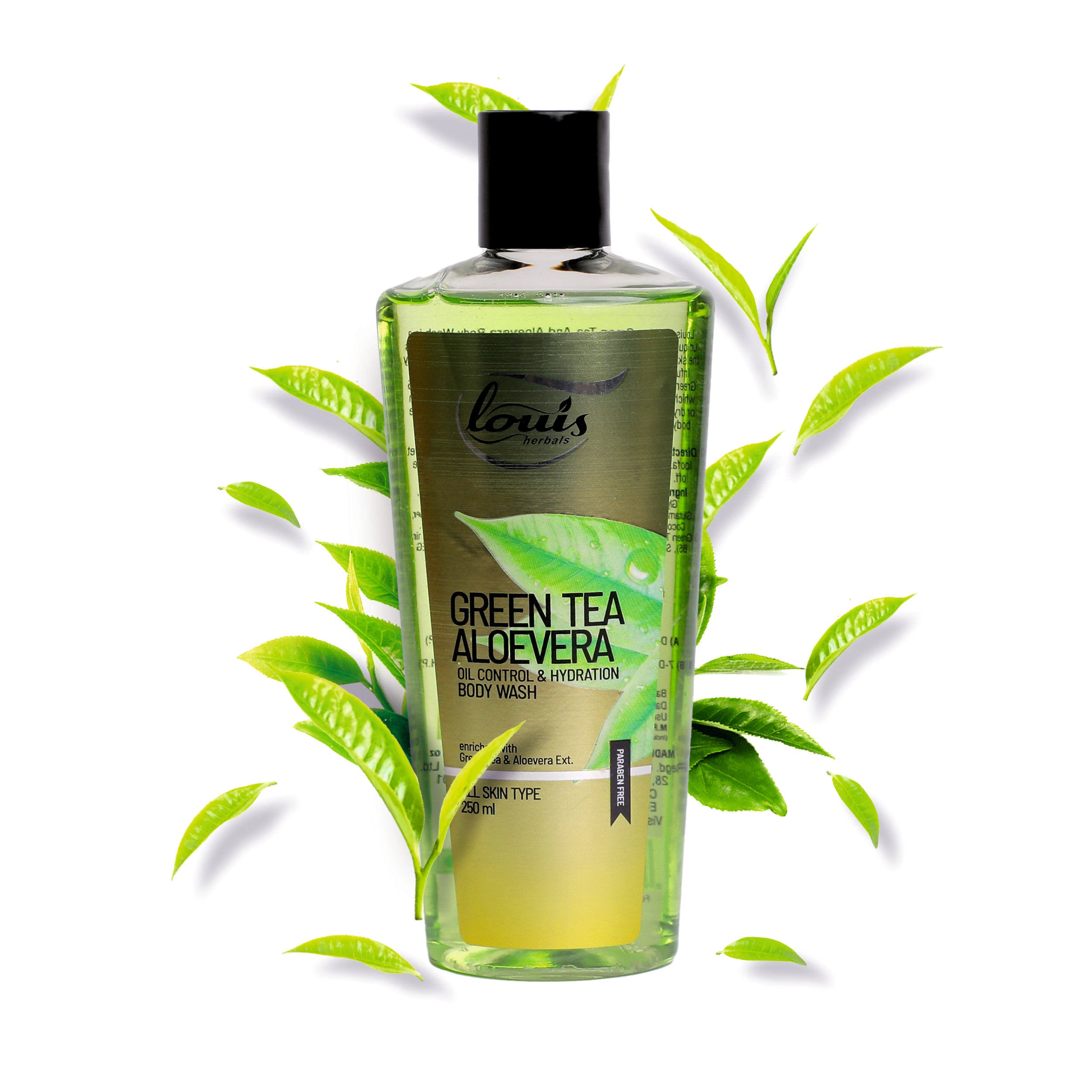 Louis Herbals Green Tea Aloe Vera Oil Control Hydration Body Wash  – green tea extract aloe vera for oil-free skin