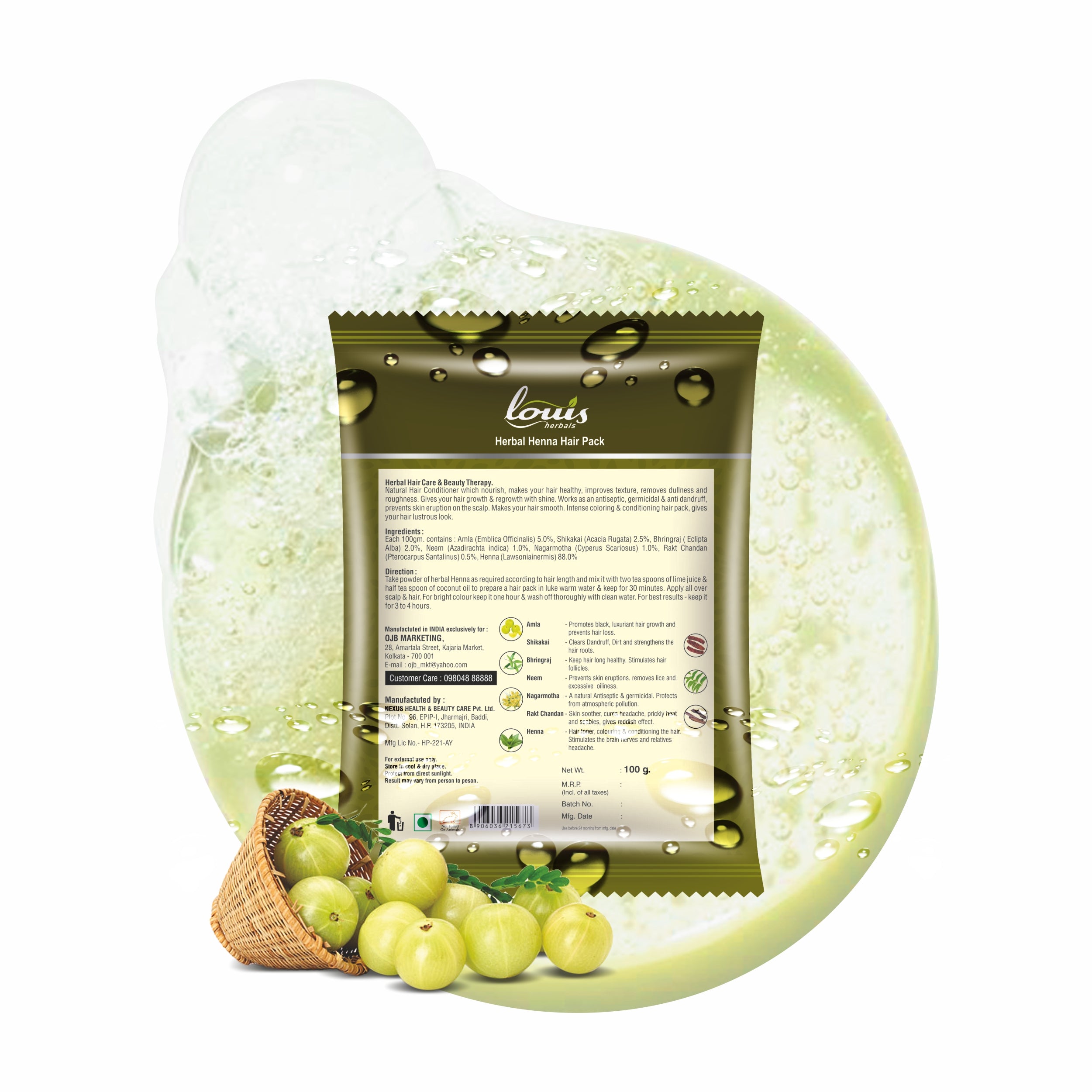 Louis Herbals Herbal Henna Hair Pack application – Applying the pack to hair for conditioning and color. Buy Online at Low Price