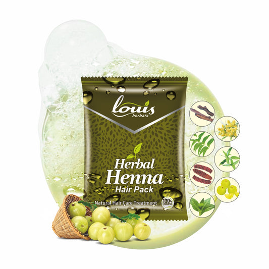 Louis Herbals Herbal Henna Hair Pack – Natural hair conditioner for nourishment and shine