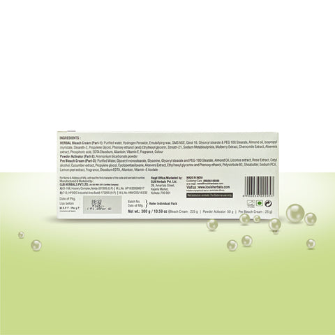 Herbal bleach cream for instant brightening, tan removal, and smooth skin by Louis Herbals