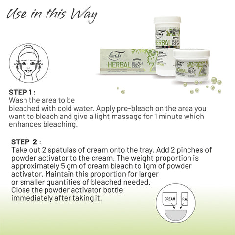Instructions for using Herbal Bleach Cream-Louis Herbals