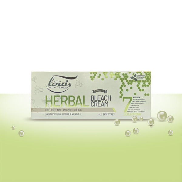 Louis Herbals Herbal Bleach Cream – natural fairness and glow with aloe vera, saffron, and strawberry extracts