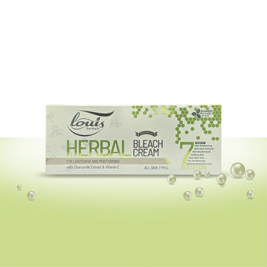 Louis Herbals Herbal Bleach Cream – natural fairness and glow with aloe vera, saffron, and strawberry extracts