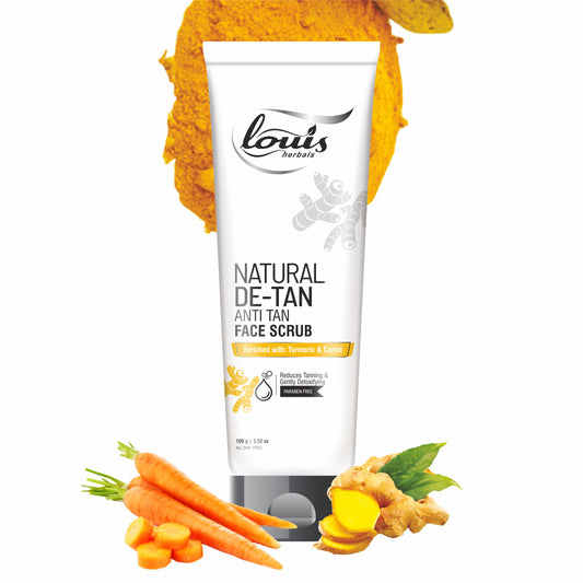Louis Herbals Natural De-Tan Anti Tan Face Scrub For Tan Removal