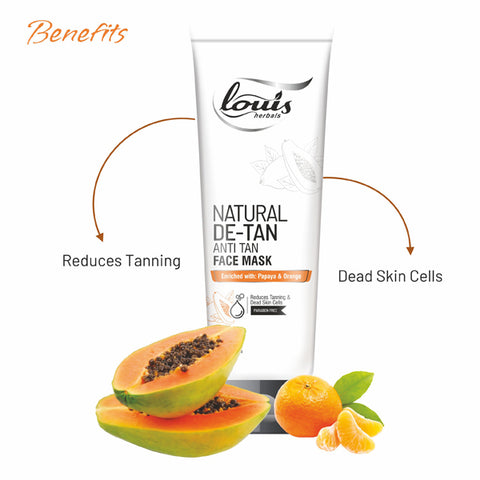 Louis Herbals Natural De-Tan Anti Tan Face Mask