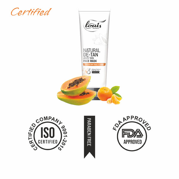 Louis Natural De-Tan Anti Tan Face Mask To Remove And Glowing Skin