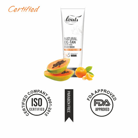 Louis Natural De-Tan Anti Tan Face Mask To Remove And Glowing Skin