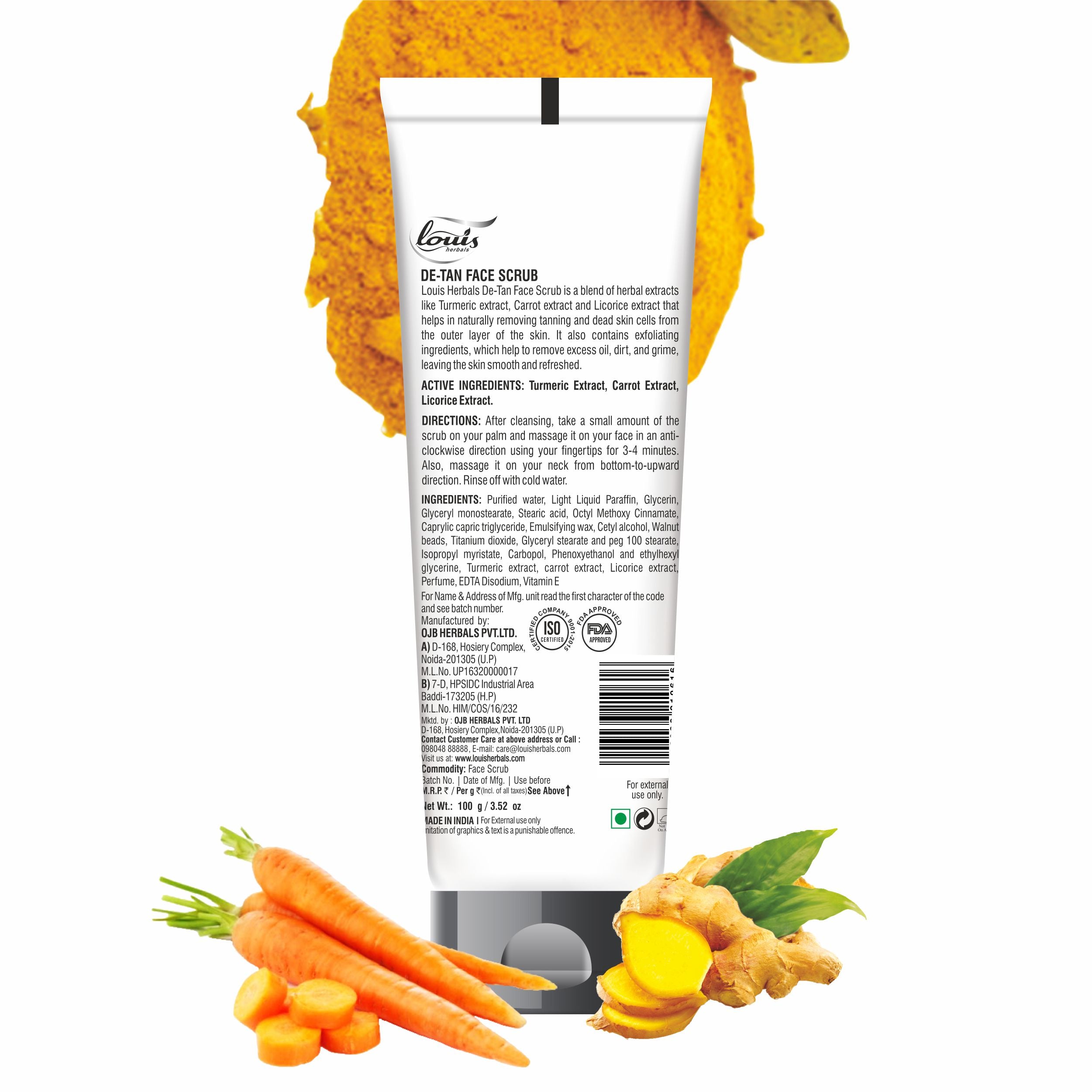 Facial scrub For De-tan - Louis Herbals