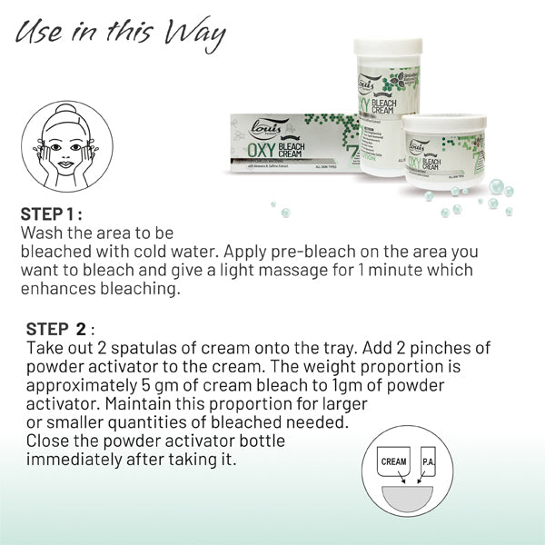 Louis Herbals Oxy Bleach Cream Usage Instructions for Best Results