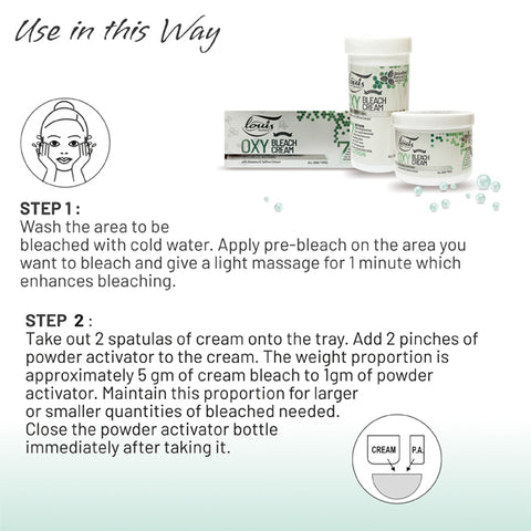 Louis Herbals Oxy Bleach Cream Usage Instructions for Best Results