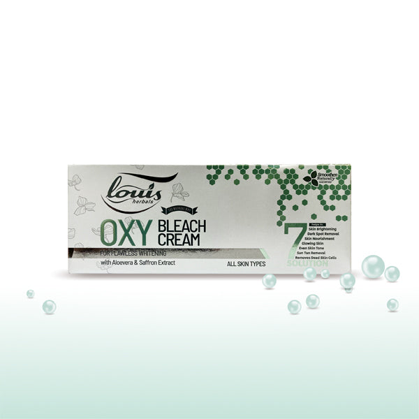 Louis Herbals Oxy Bleach Cream – Active Oxygen Enriched Formula for Instant Glow