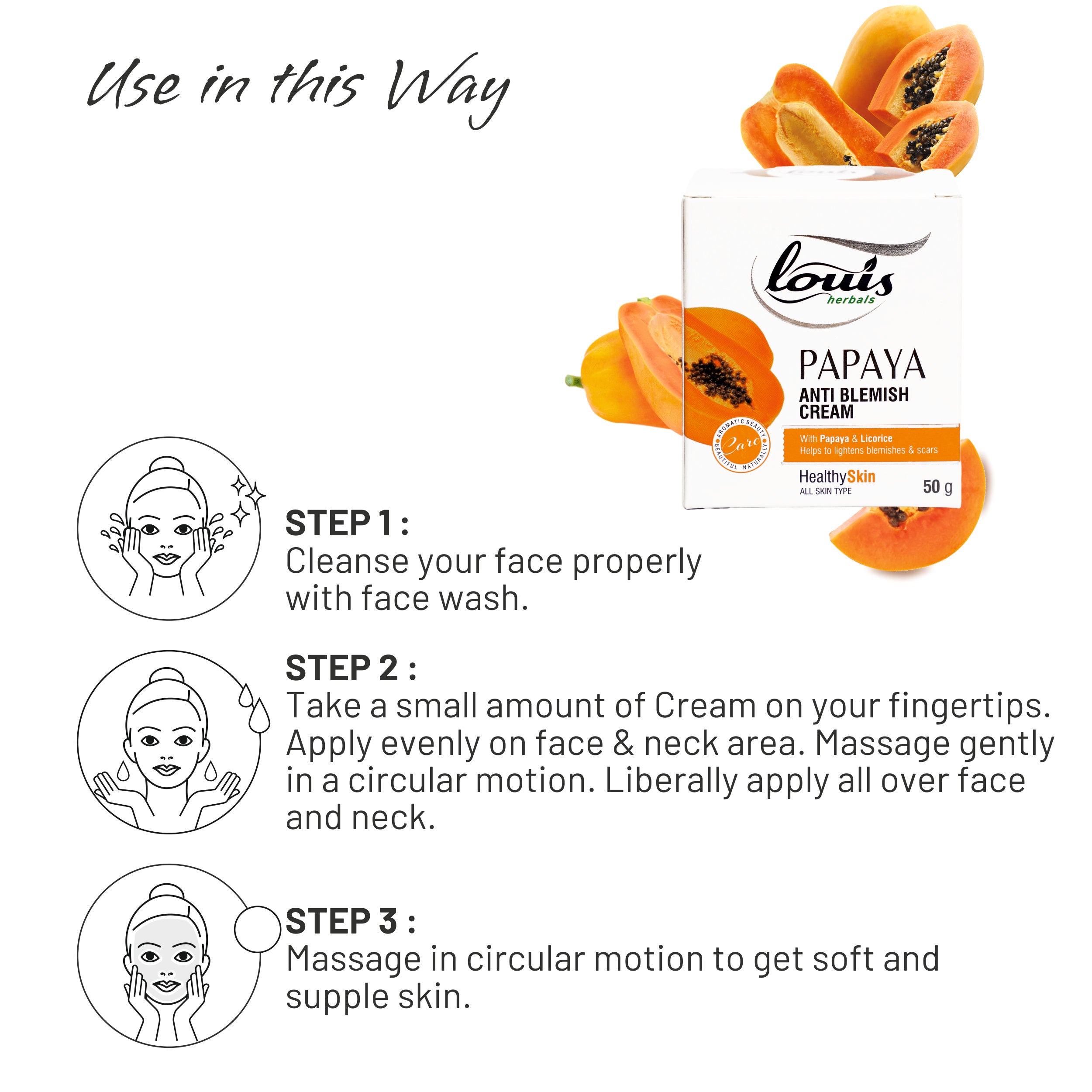 Using Instruction of Louis Herbals Papaya Anti-Blemish Cream