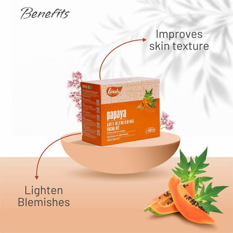 Herbal papaya facial kit to reduce pigmentation and blemishes-Louis Herbals Papaya Anti-Blemishing Facial Kit