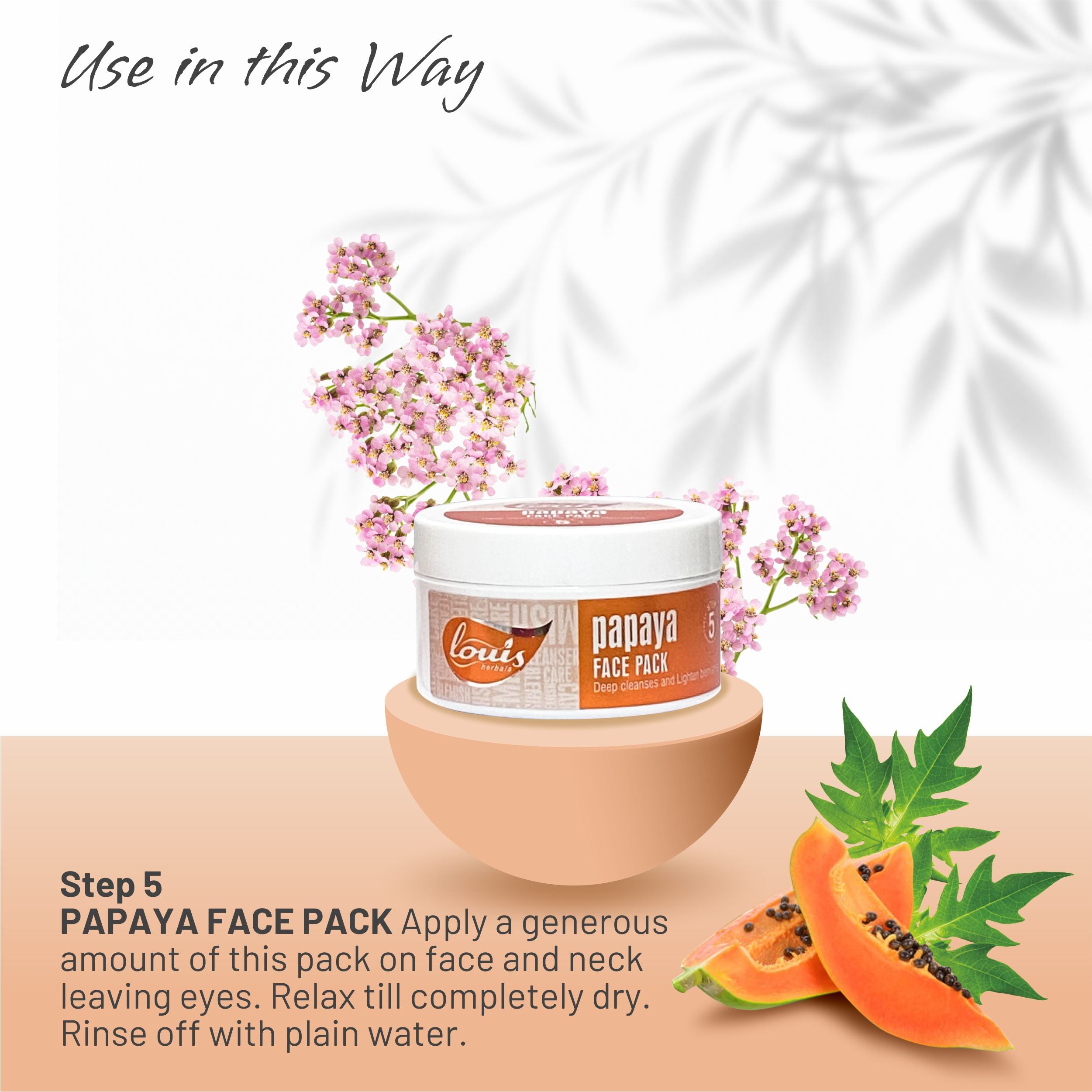 Louis Herbals Papaya Face Pack detoxifying herbal mask that helps fade pigmentation and blemish marks
