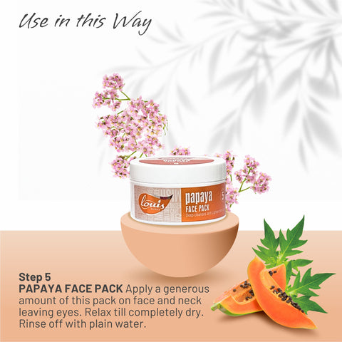 Louis Herbals Papaya Face Pack detoxifying herbal mask that helps fade pigmentation and blemish marks