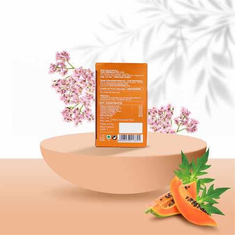 Papaya facial kit with papaya enzyme extract for acne-prone skin