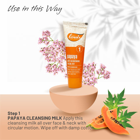 Louis Herbals Papaya Cleansing Milk for deep pore cleansing and blemish-free skin