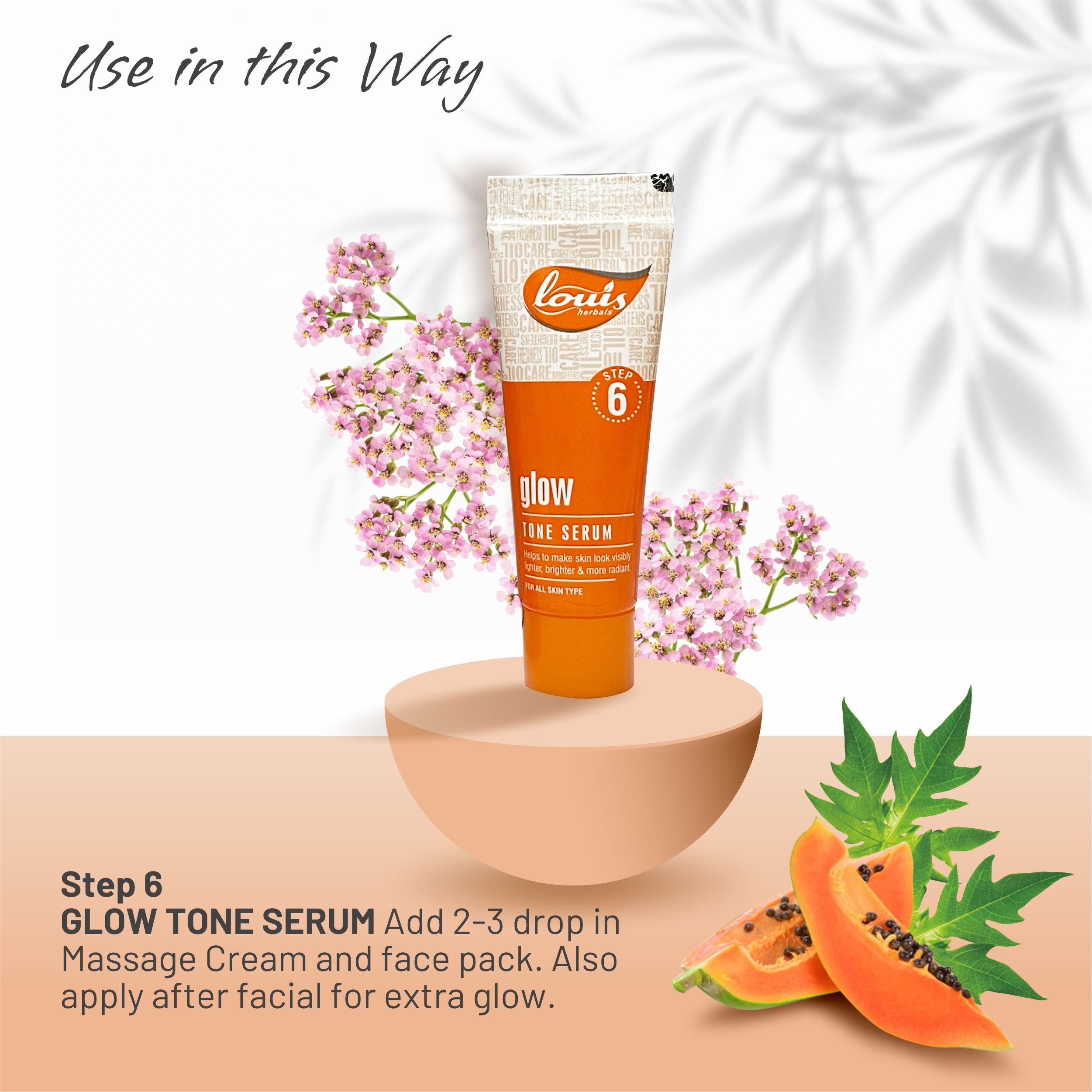 Papaya Anti-Blemishing Kit-Louis Herbals Papaya Glow-Tone Serum anti-blemish treatment enriched with vitamins for bright and clear skin